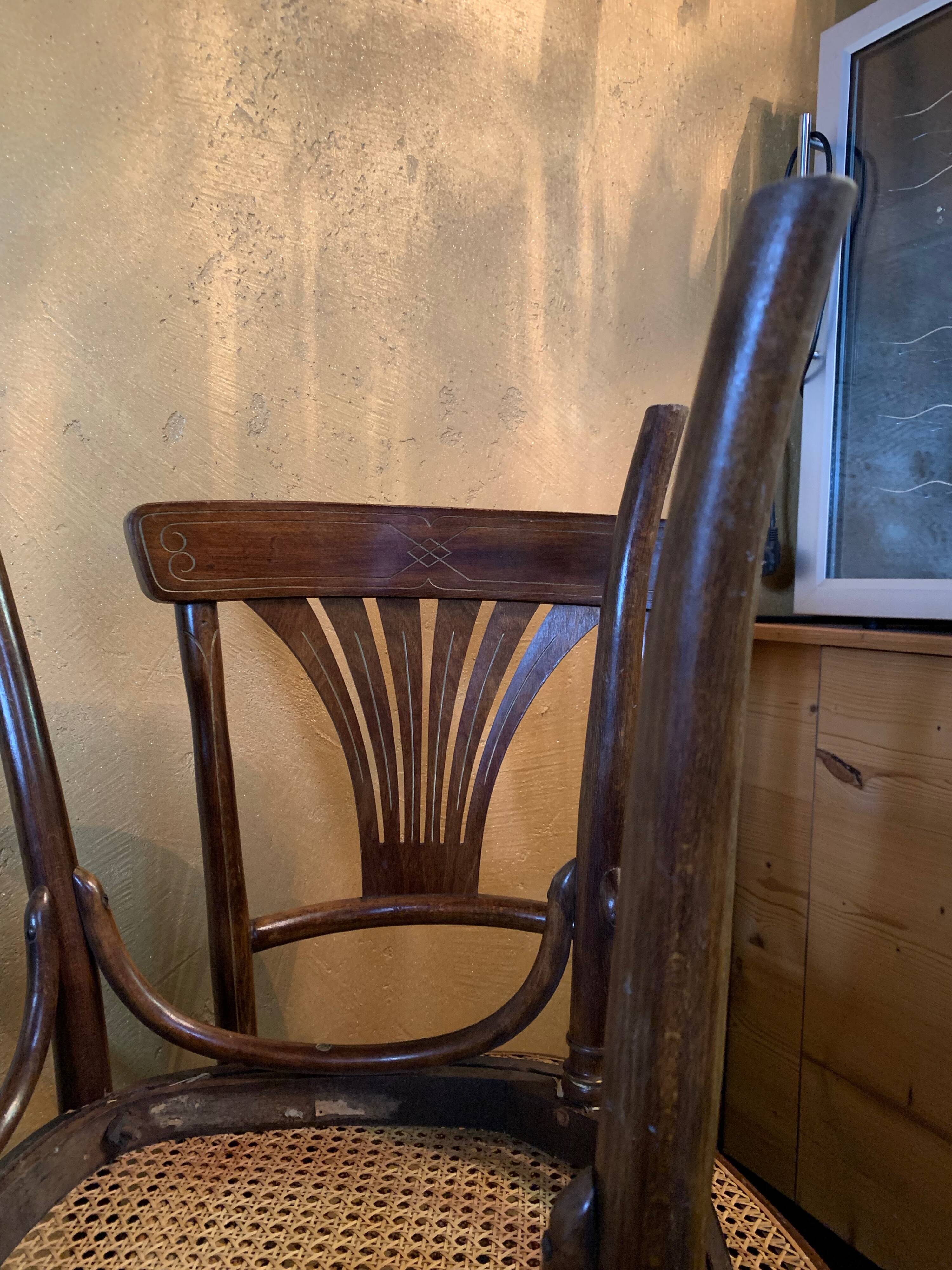 Pair of Art Nouveau chairs