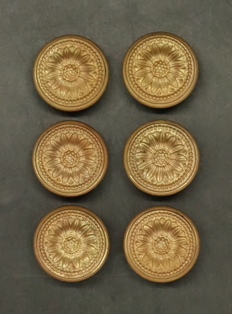 Set of 6 buttons for furniture / drawer / door Louis XVI style