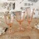 6 Rosaline Arcoroc Vintage Stemmed Glasses