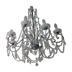 Lustre à pampilles en cristal