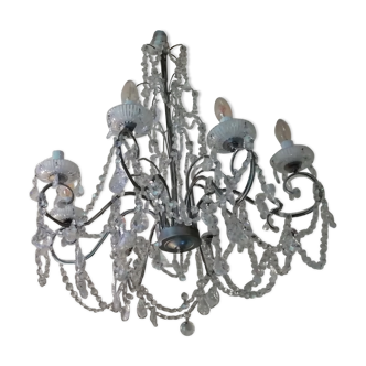 Bohemian crystal stamp chandelier