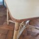 Table d'appoint vintage en rotin et bambou