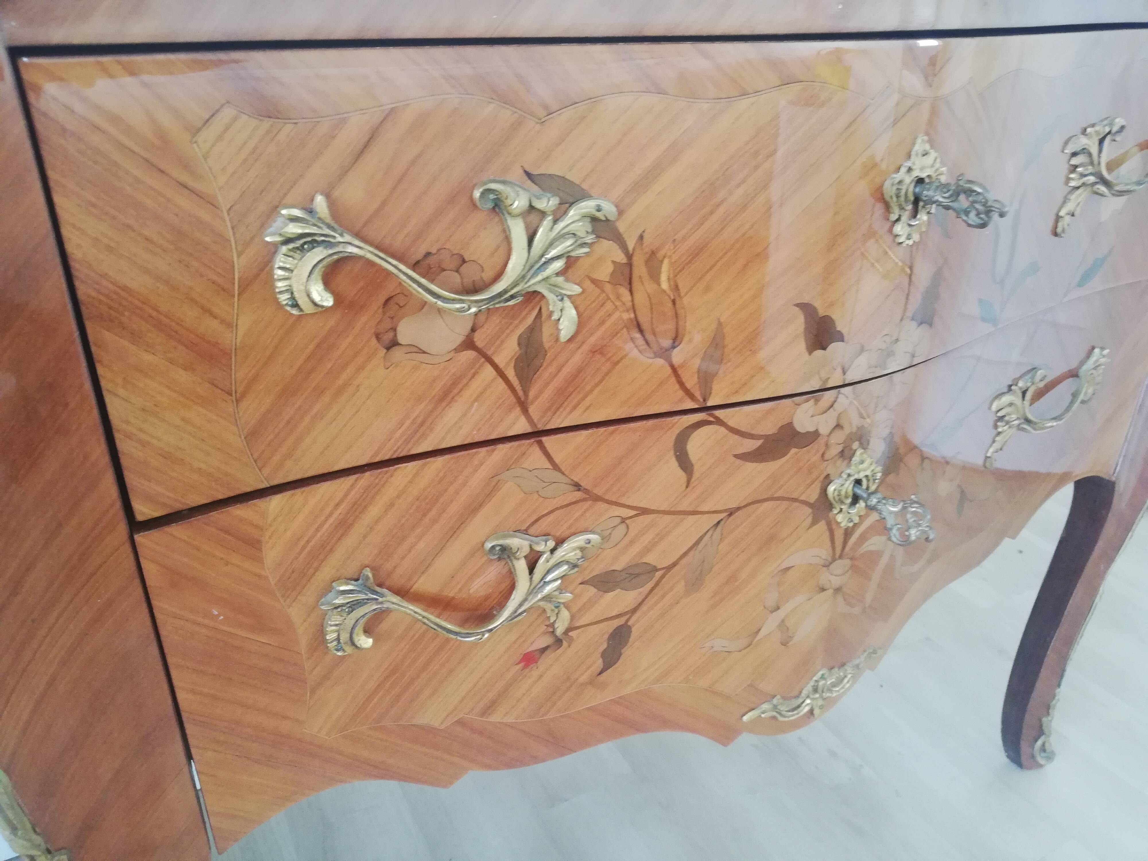 COMMODE Louis XV marquetry