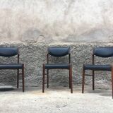 Series of 3 Scandinavian chairs from Chrobat S for Sax in Rio Rosewood