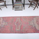 3x10 Soft Pastel Pink Vintage Runner Rug, 87x300Cm