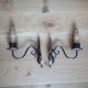 Wall light imitation candles bronze patinated
