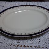 Plat ovale bleu roi Alfred Meakin