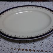 Plat ovale bleu roi Alfred Meakin