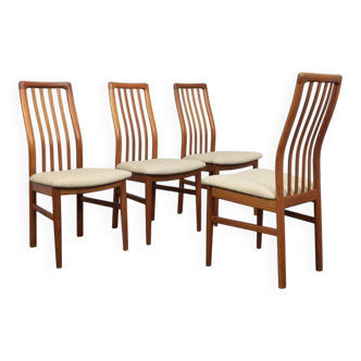 Ensemble de 4 chaises de salle à manger par Kai Kristiansen pour Schou Andersens, Danemark, 197