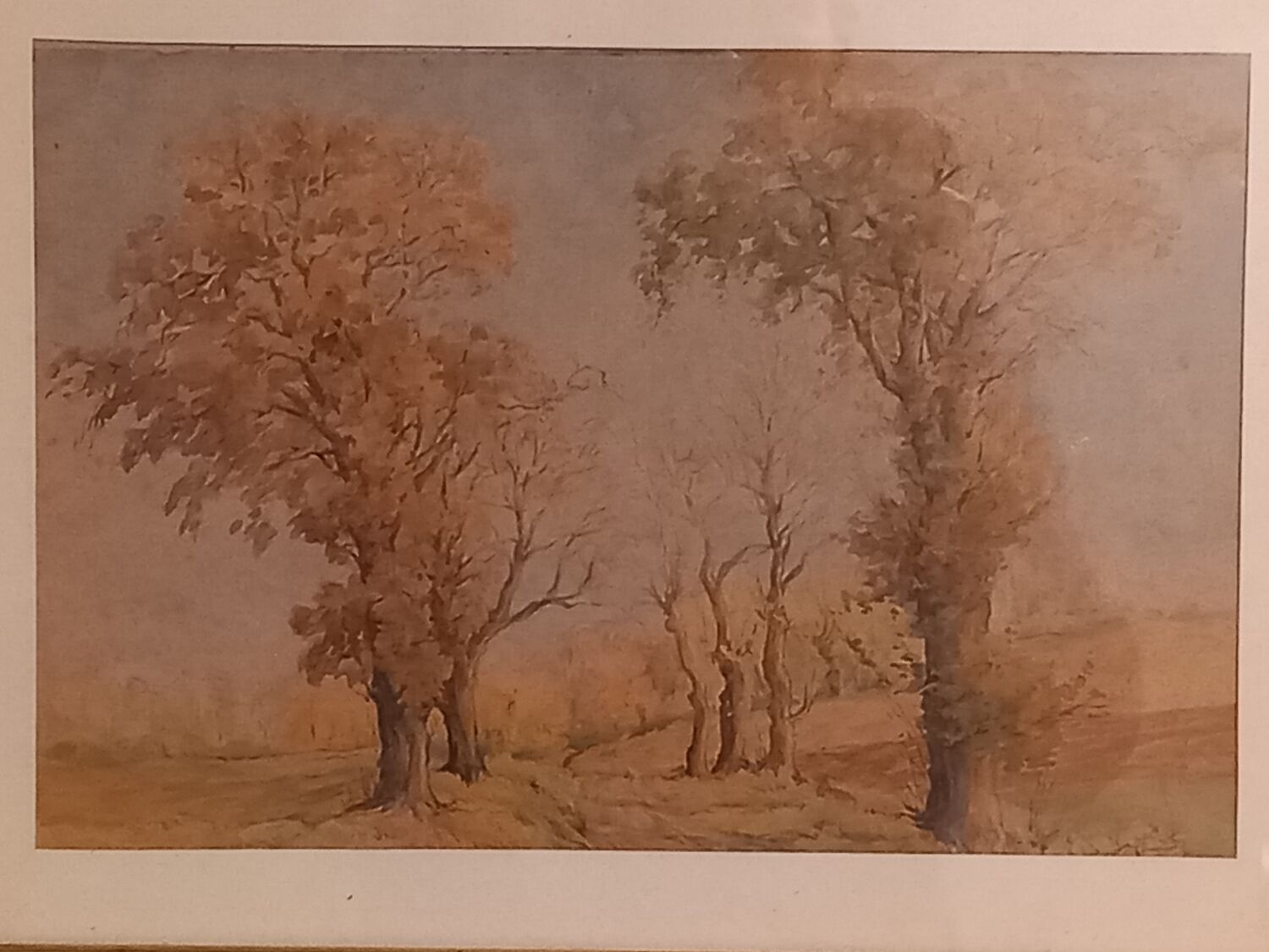 Watercolor signed-landscape