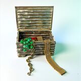 Maison Baguès silver-plated faux bamboo box, France, circa 1960s