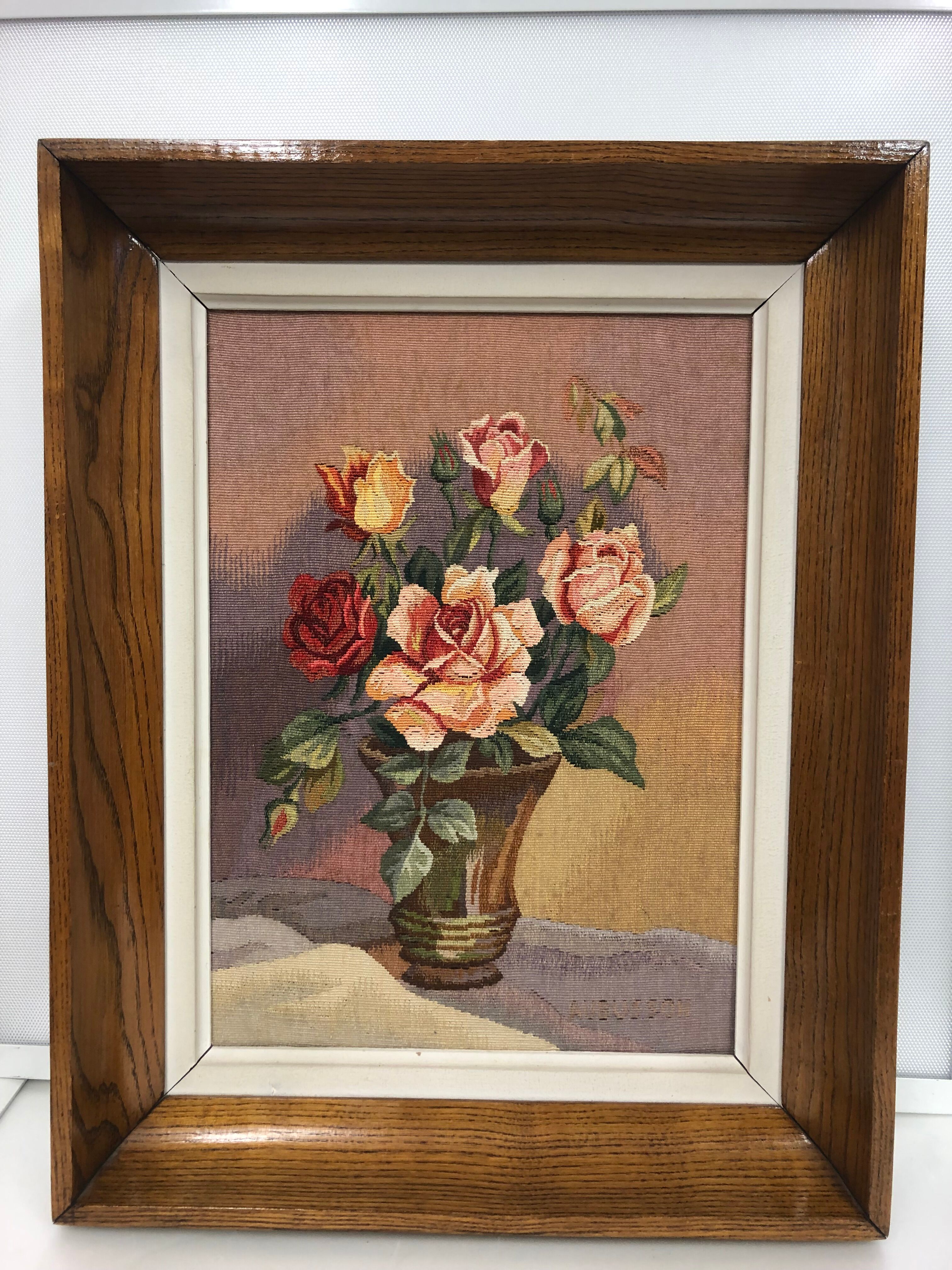 framed aubusson tapestry