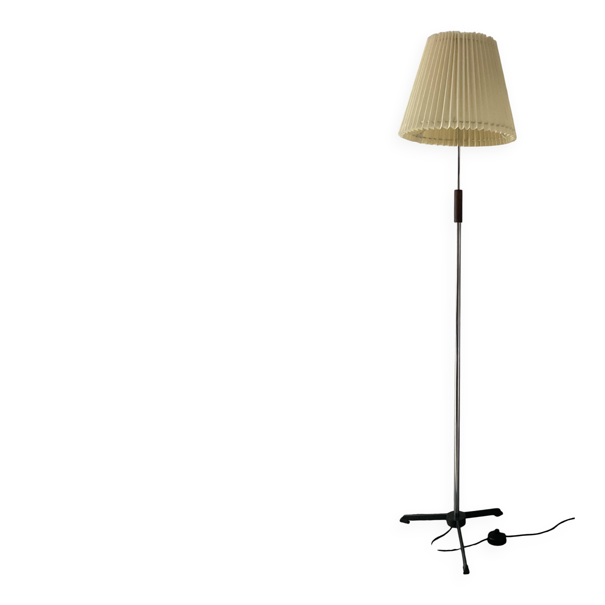 1970s floor lamp in metal and teak