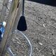 Paire de tabourets de bar vintage chrome et skai