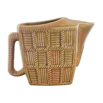 Sarreguemines earthenware pitcher