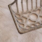 Metal wall-mounted soap holder