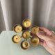 Vintage Solid Brass Seven-Light Candle Holder, Scandinavian Modern, 1970s