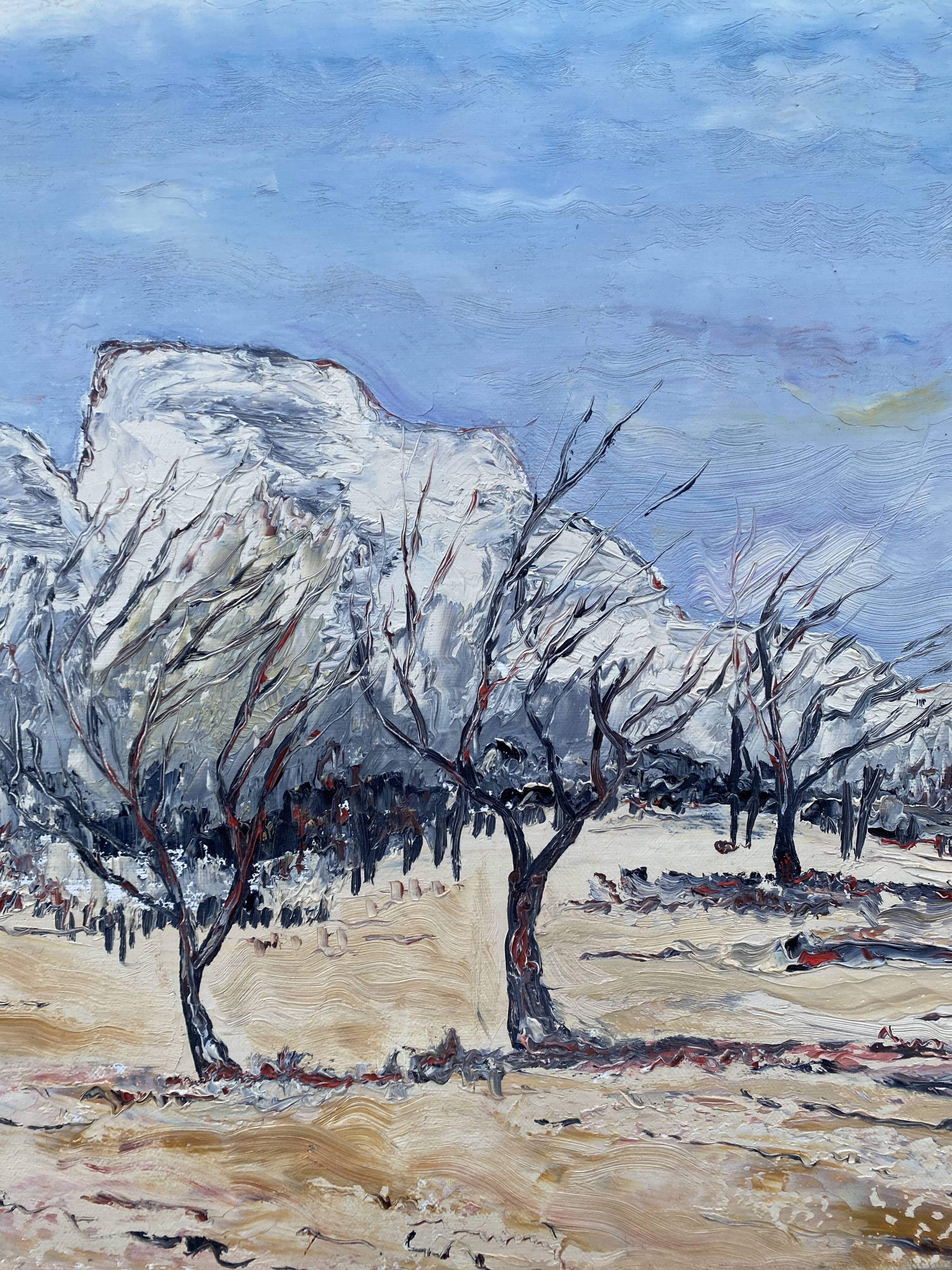 HST painting Maurice Agizeau (born in 1945) "Les Baux de Provence"