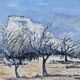 HST painting Maurice Agizeau (born in 1945) "Les Baux de Provence"
