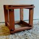 Solid wood coffee table in brutalist style - mid 20th century.