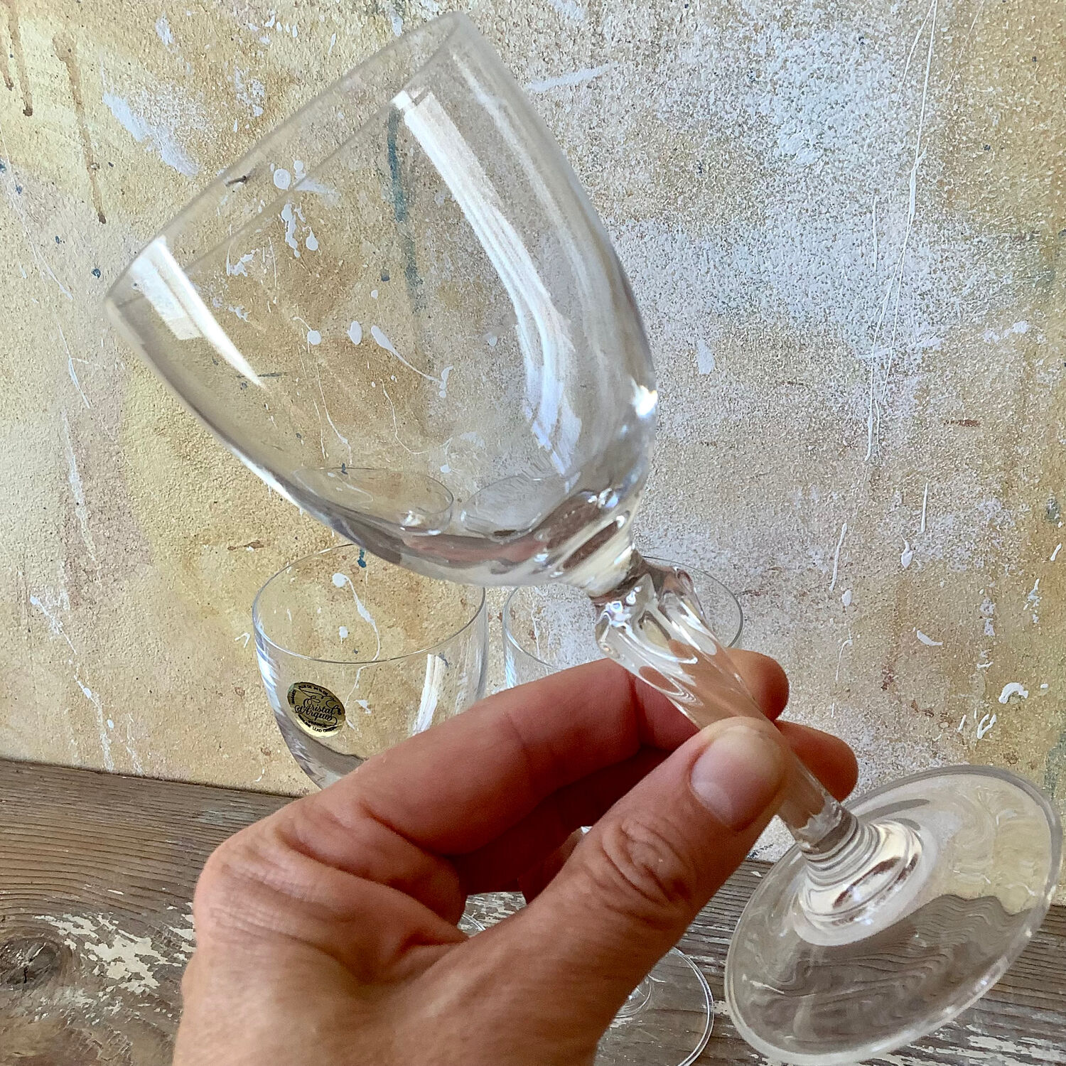 3 crystal glasses of arques