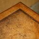 Victorian antique partner's desk in veined walnut with a leather top.