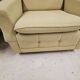 Pair of vintage 70's green fabric armchairs
