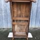 Solid cherry game table with 2 front drawers and panelled crosspieces.