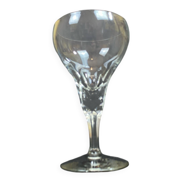 lot de 6 verres à vin anciens en cristal taillé type tulipe de la pres