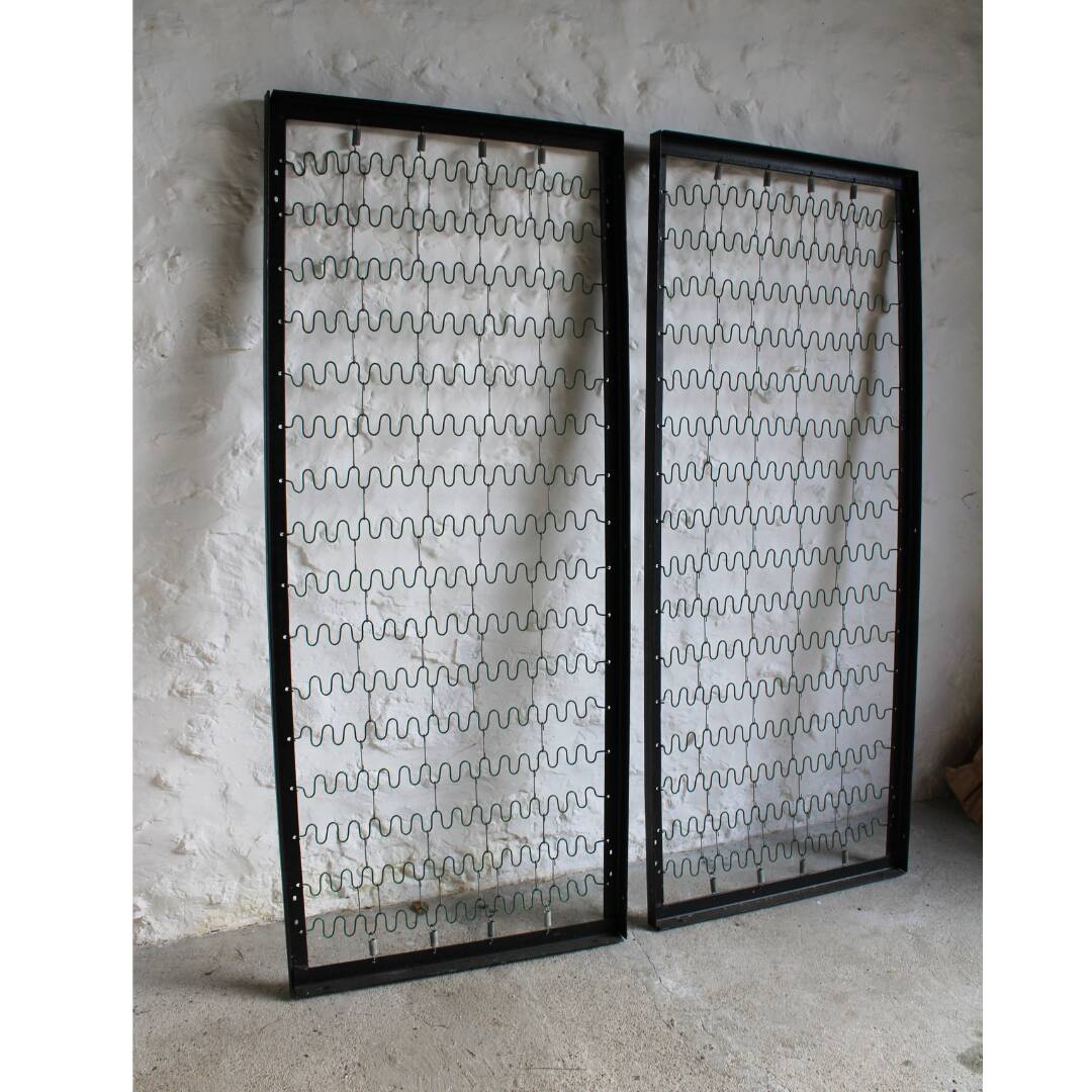 Pair of twin beds and bedside tables 1950