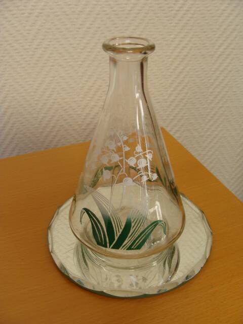 Art Deco lily of the valley carafe