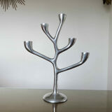 Bougeoir moderniste forme libre en fonte d'aluminium années 70