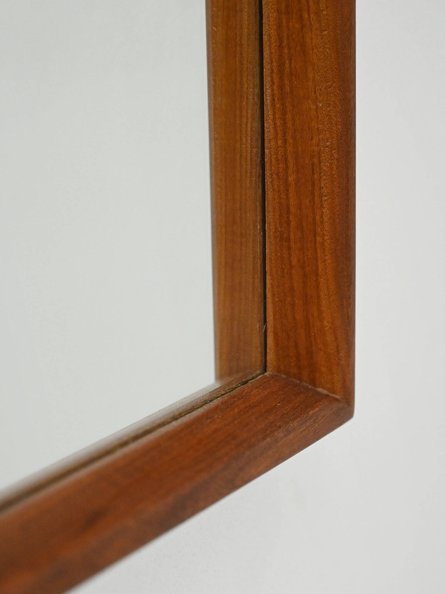 Swedish Scandinavian teak mirror with label