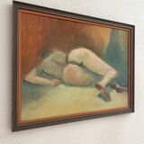 Tableau figuratif signé Marais, France années 70