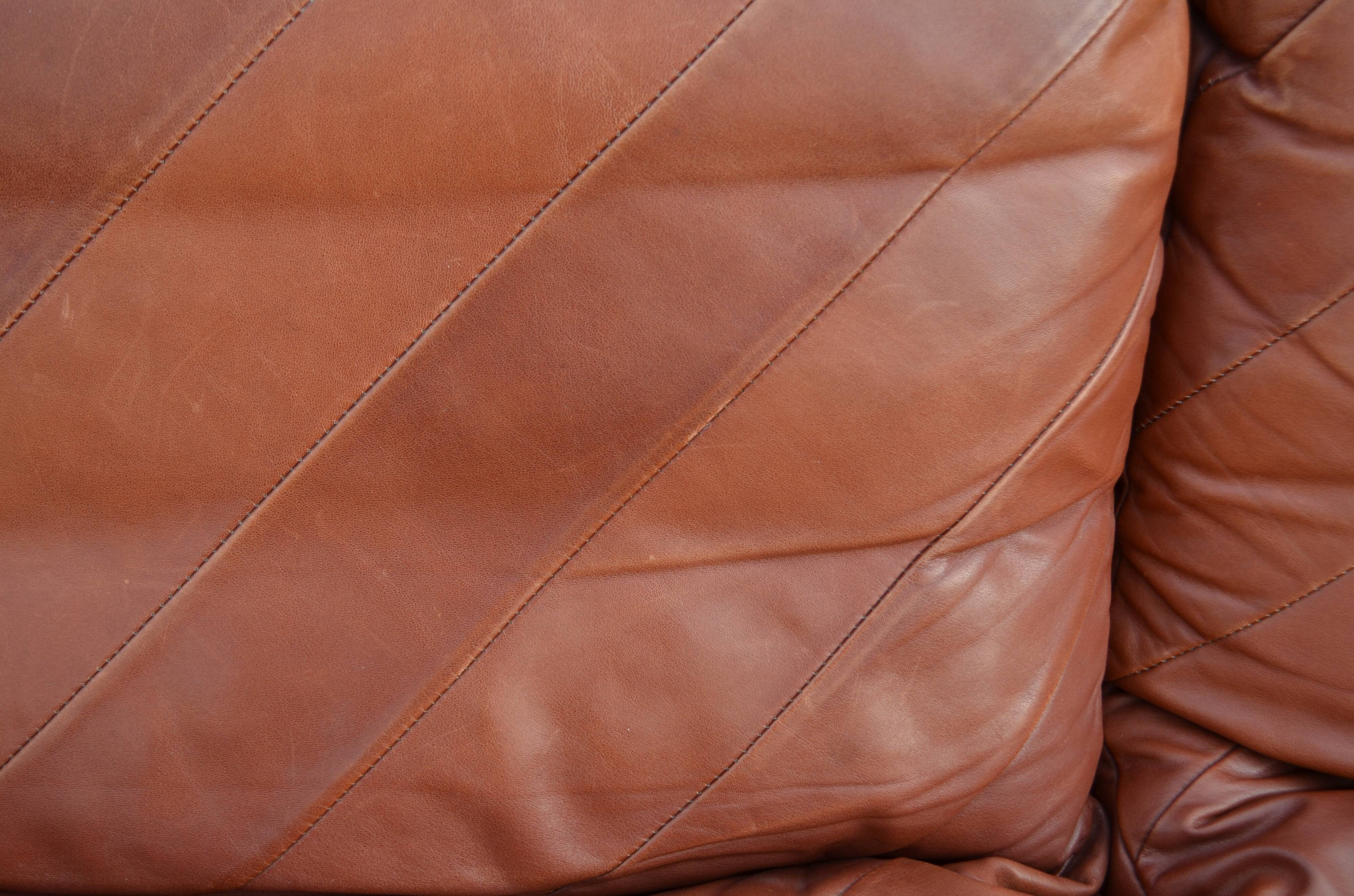 Vintage oxred Rolf Benz Leather Sofa