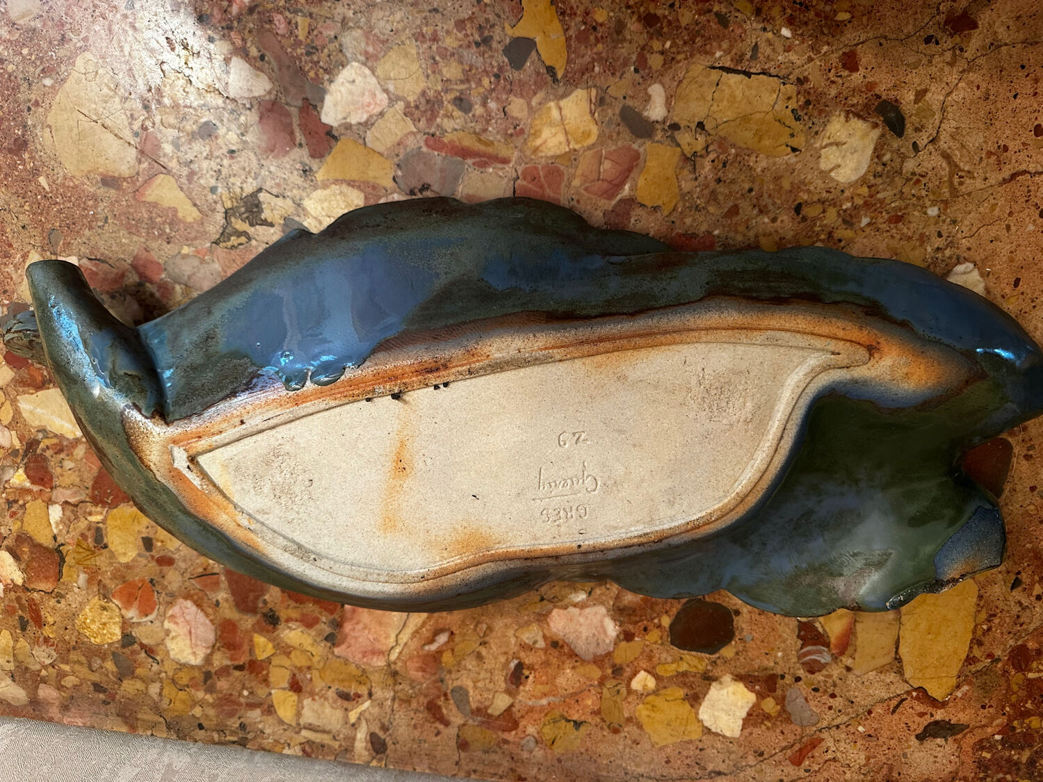 Roger Guerin - Bowl / pocket emptier in Bouffioulx stoneware - 56cm/24