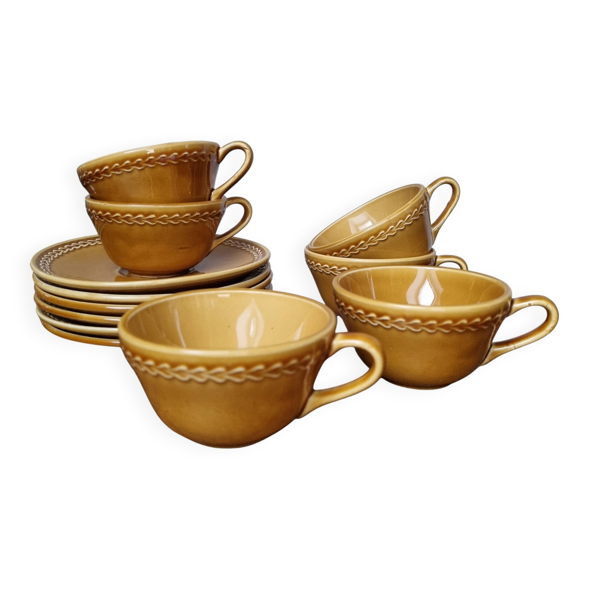 Vintage Salins earthenware coffee set