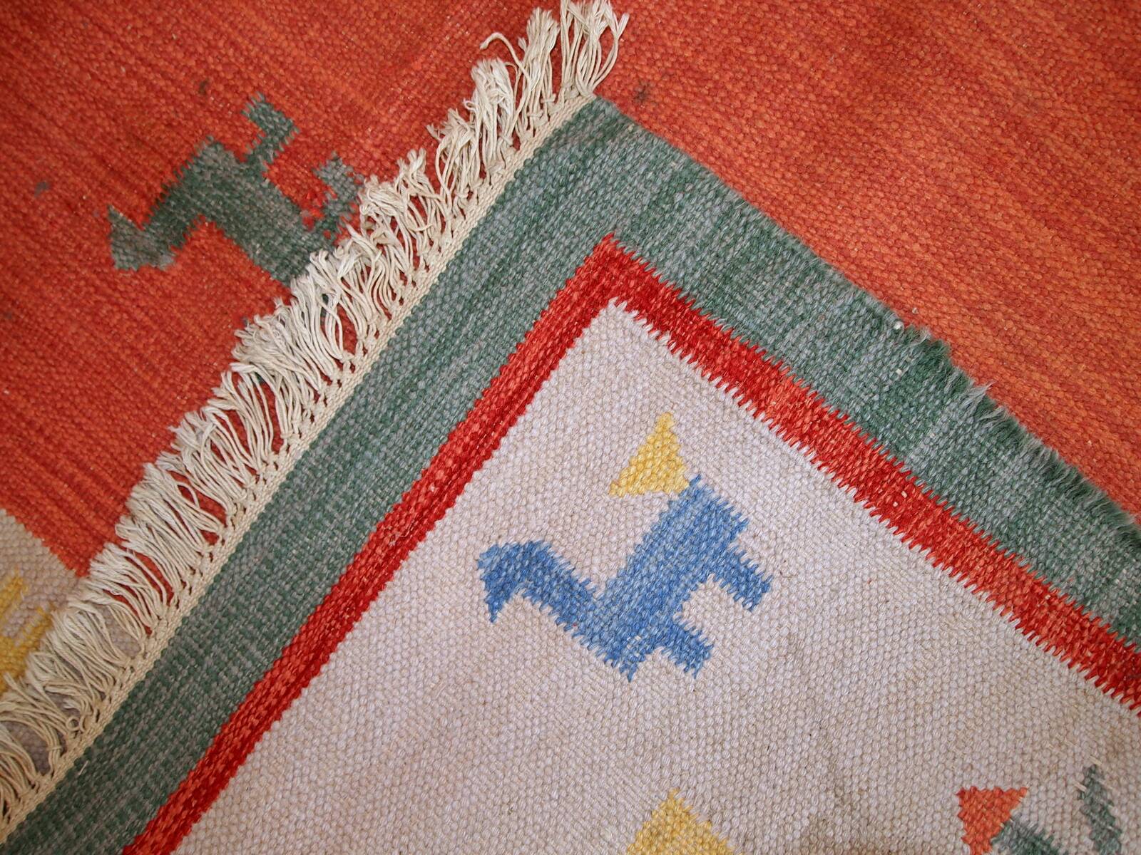 Kilim vintage fait main Gabbeh persan 171cm x 229cm (1960s)
