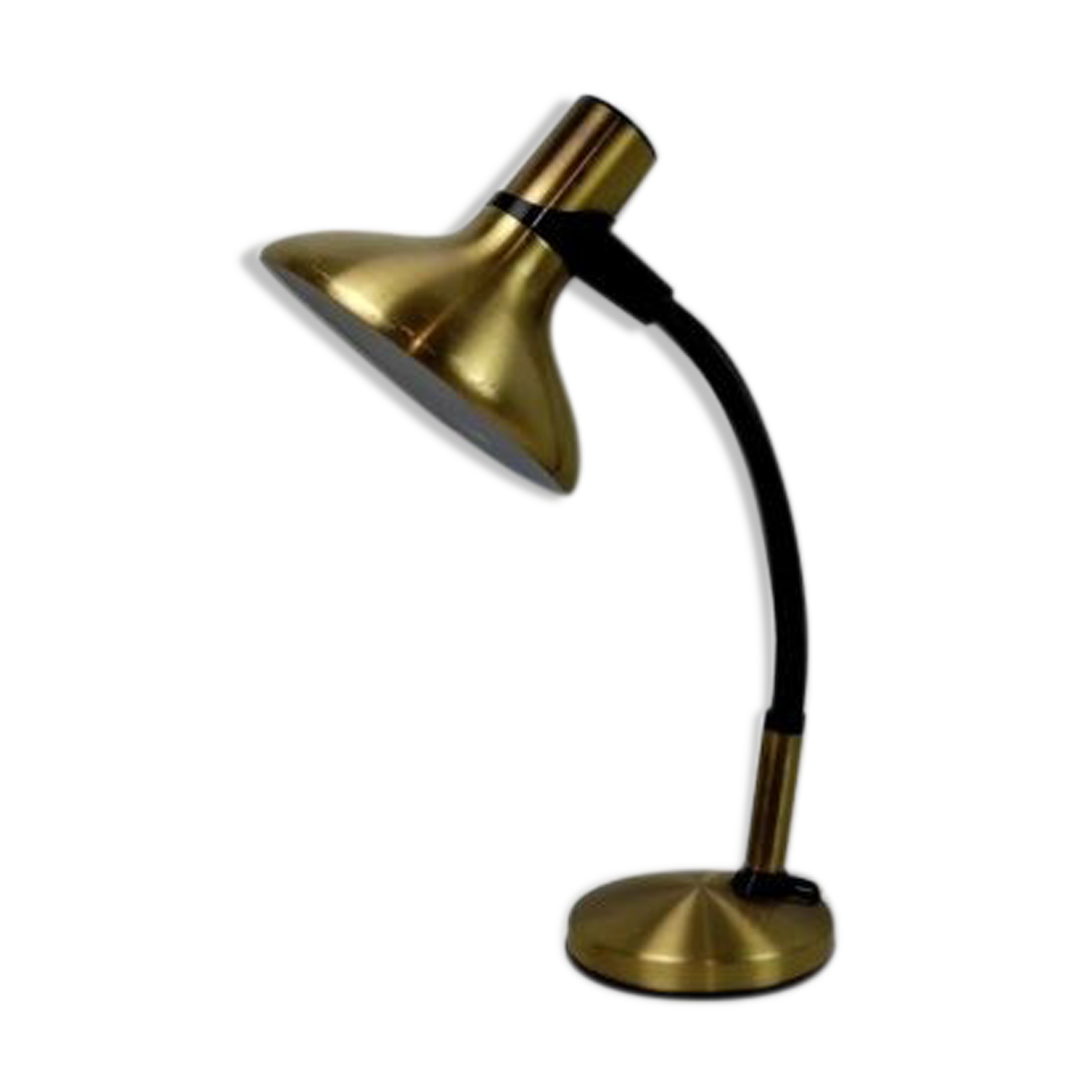 Gold and black metal desk lamp