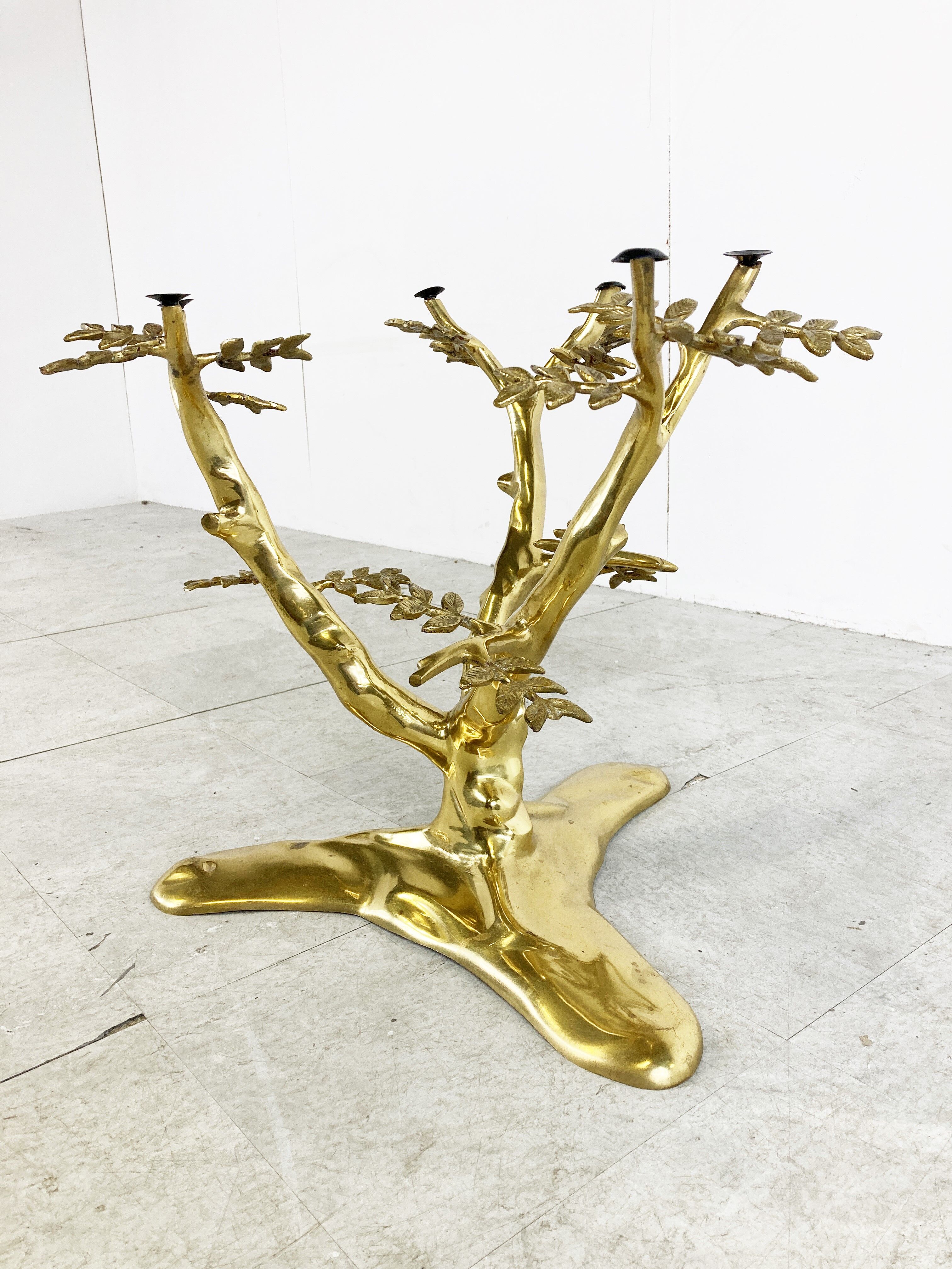 Vintage brass coffee table, 1970s