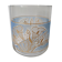 Wide vase decoration of white blue and gold lilies from decover italy - h: 12cm