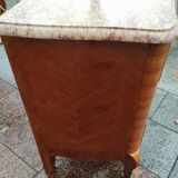 Commode ancienne en bois et marbre style Louis XV