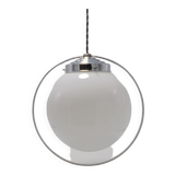 Opaline globe pendant lamp