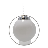 Opaline globe pendant lamp