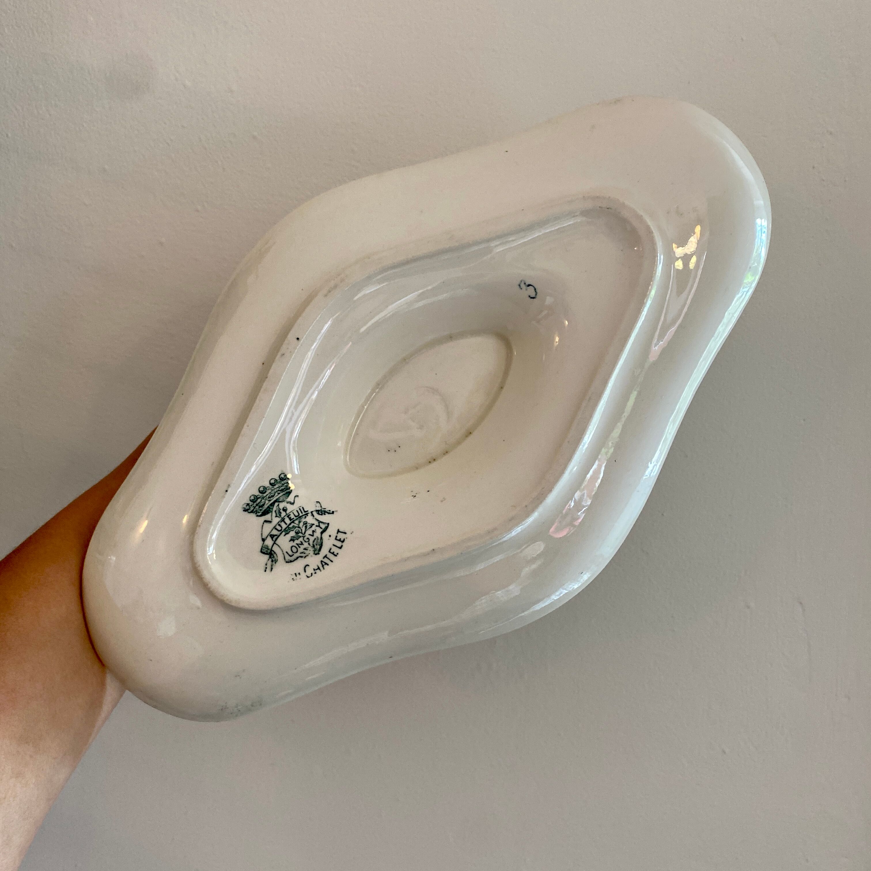 Vintage saucière in iron earth, au chatelet de longwy