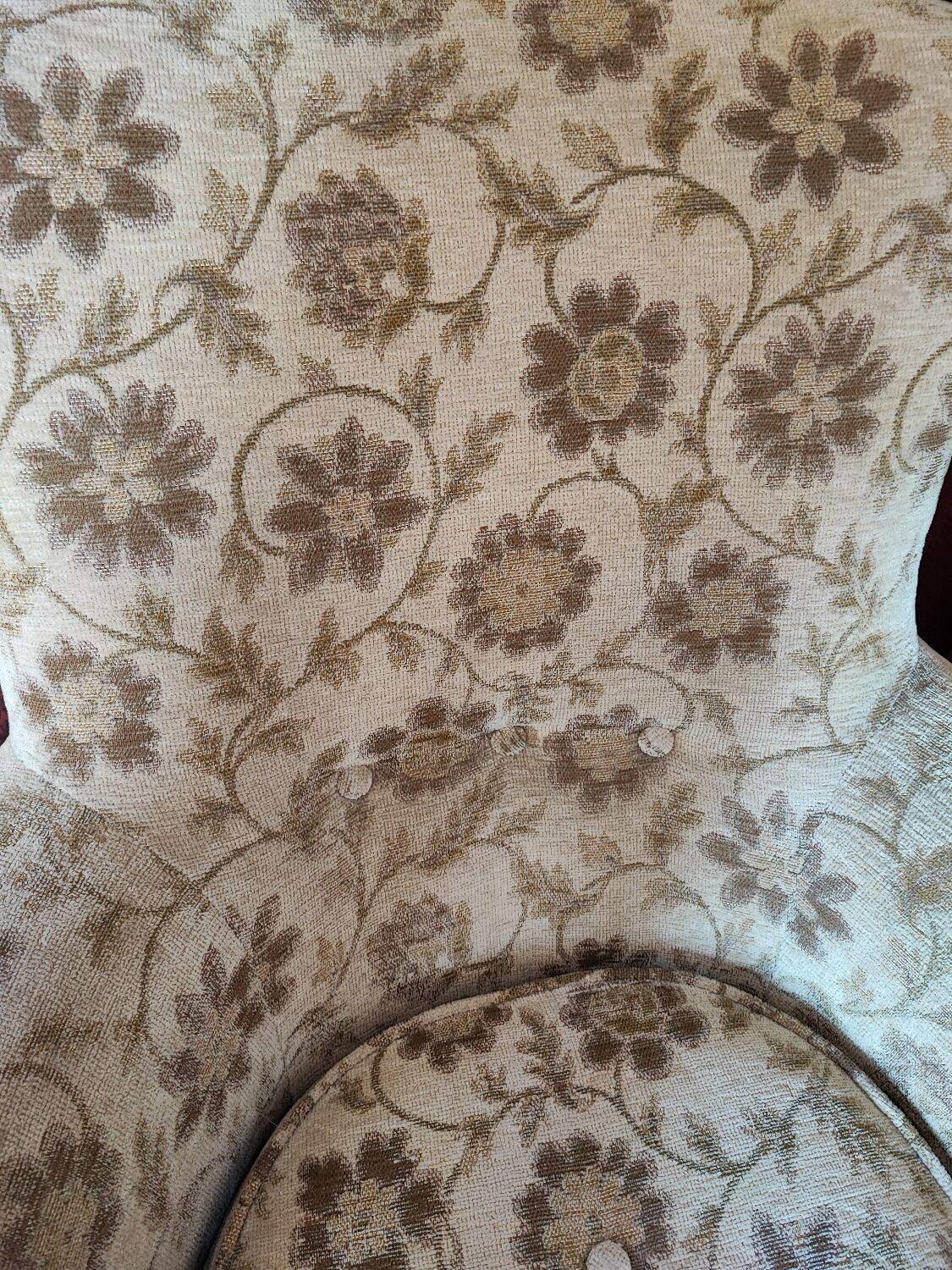 Vintage velvet toad armchair