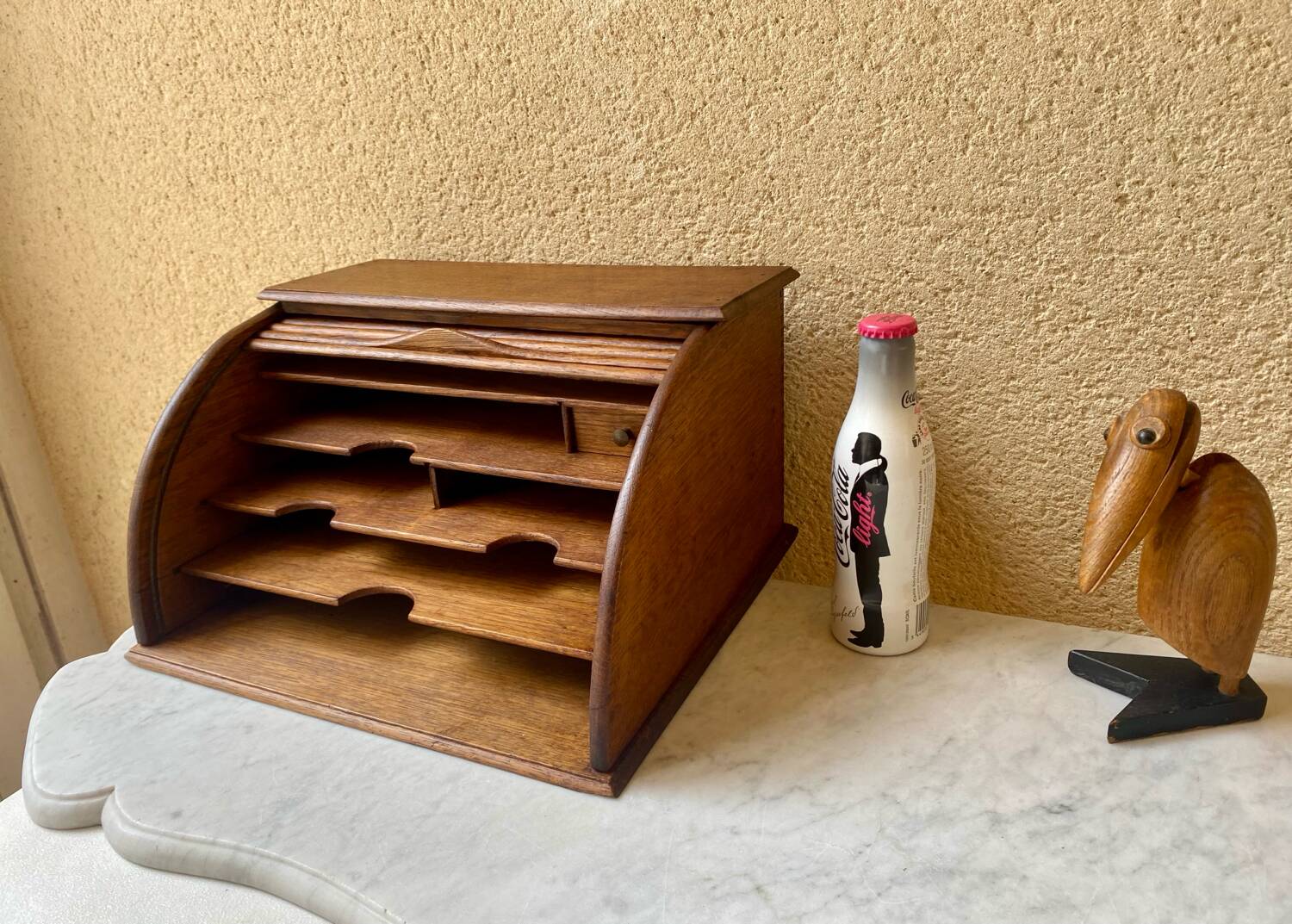 Office storage with plain curtains France JM Paillard vintage design bauhaus art deco 1900