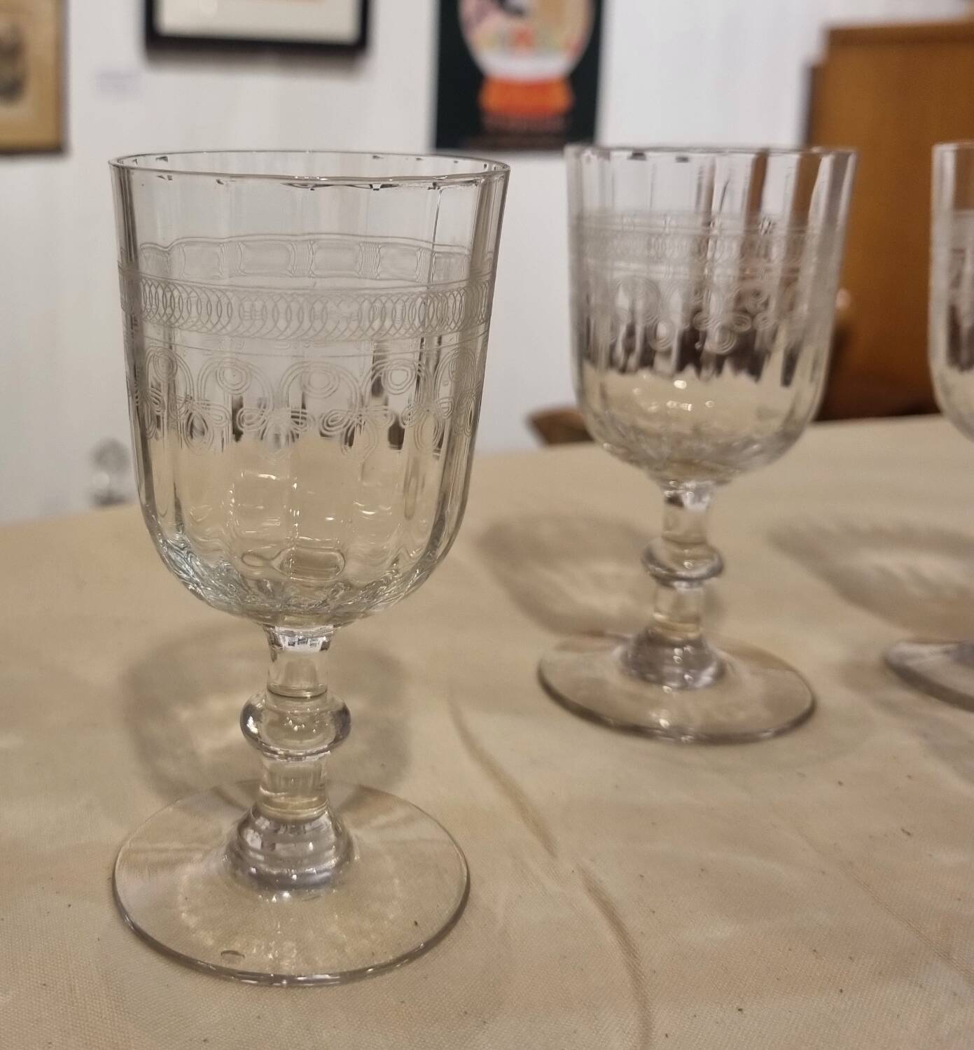 Set of 8 Baccarat glasses