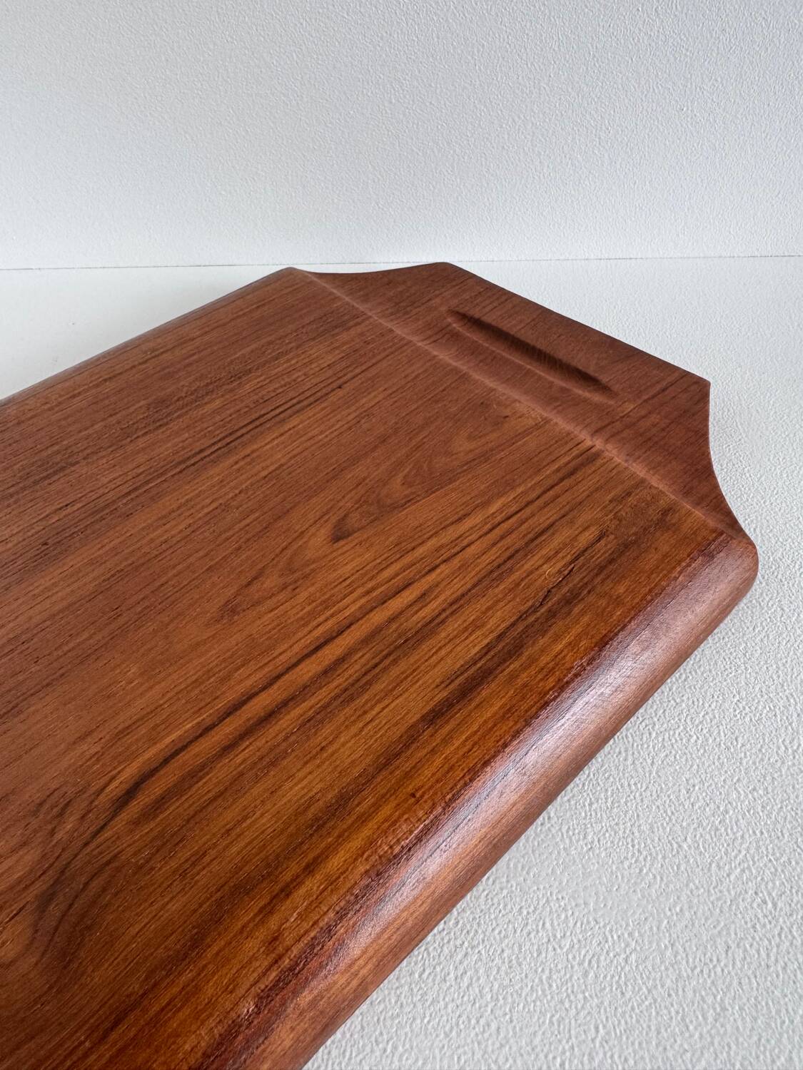 Vintage teak serving tray from the 1950s with compartments.