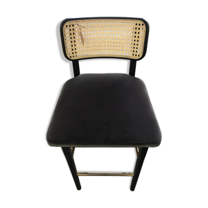 Tabouret haut cannage